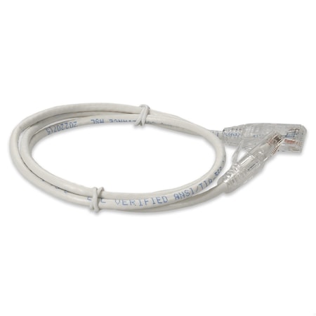 Add-On 3FT RJ-45 MALE TO RJ-45 MALE CAT6A STRAIGHT WHITE SLIM UTP COPPER PVC ADD-3FSLCAT6A-WE